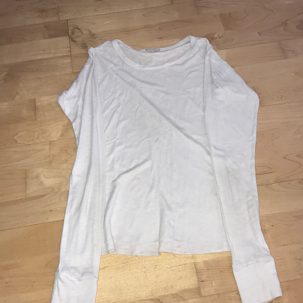 WHITE BRANDY MELVILLE LONG SLEEVE OS LIGHT STAIN